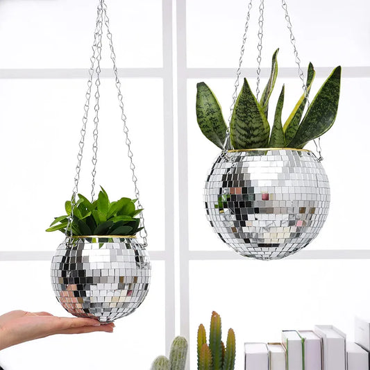 Disco ball hanging planter 3sizes